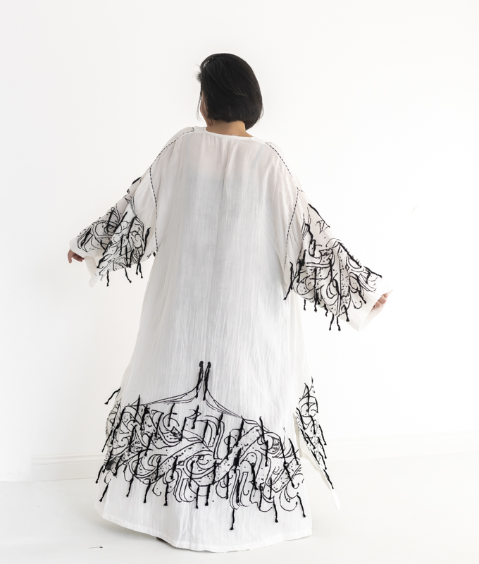 Kubbeli Kimono - BEYAZ