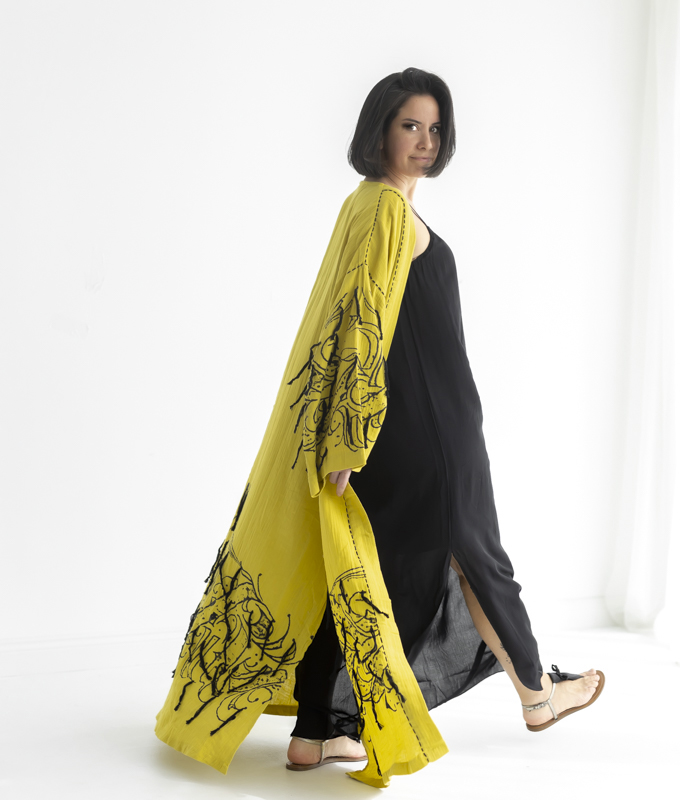 Kubbeli Kimono - OKSİT SARI