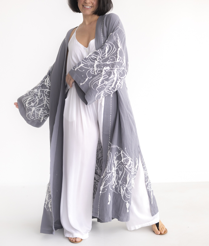 Kubbeli Kimono - GRİ