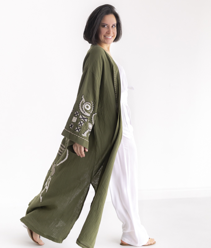 Totem Kimono - YEŞİL